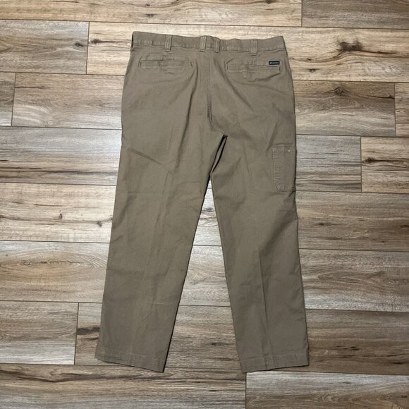 Men's Columbia Regular Fit Twill Pants SZ 40x32 Tan Stretch Casual Outdoor - Picture 7 of 11